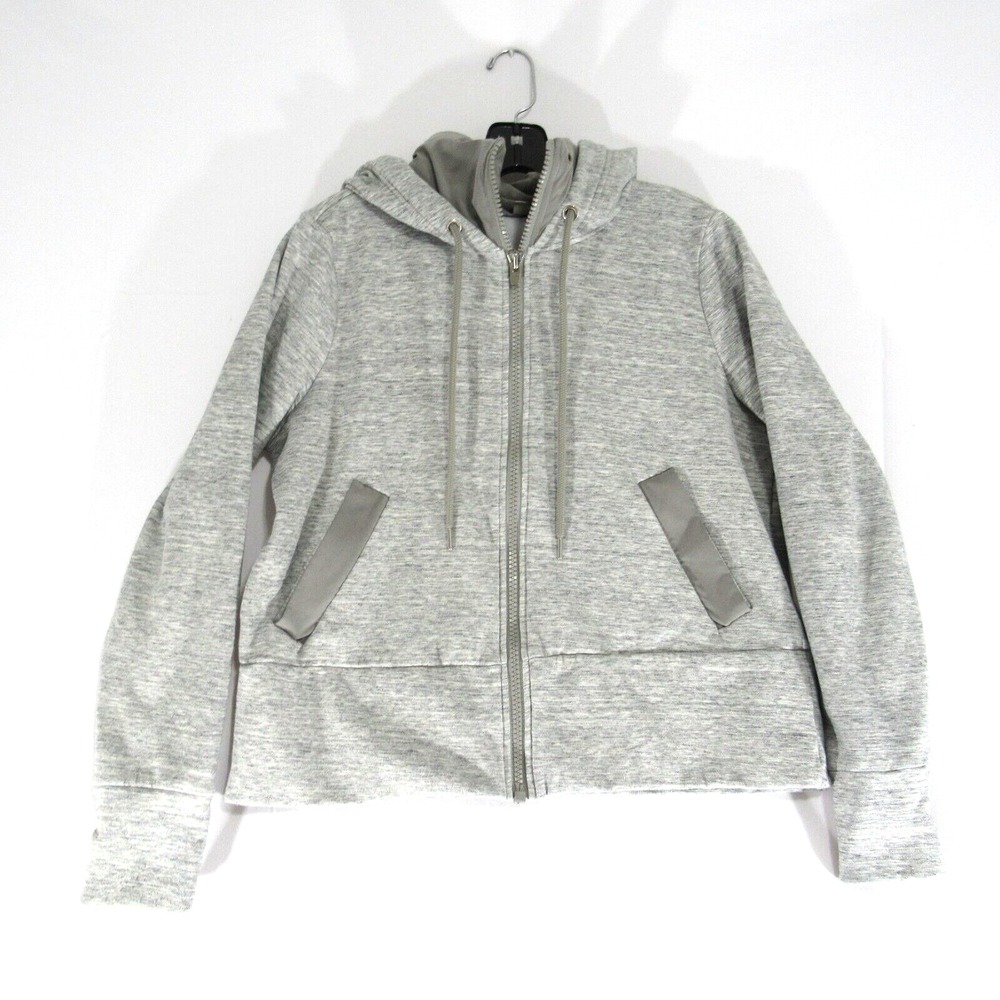 Athleta Women's Jacket Medium Victory Primaloft Full Zip Hoodie Gray